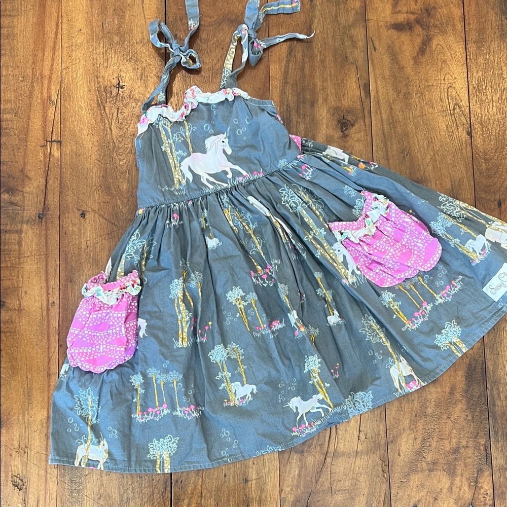 Sassy Chic unicorn dress 3/4